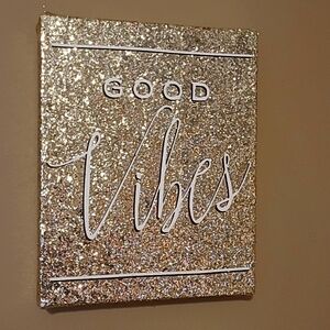 BEBE Good Vibes Cute Wall Decor Glittery and Glam!  SO ADORABLE ♥♥♥